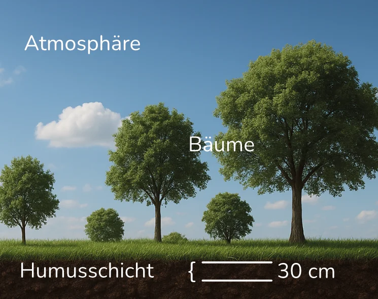 Die Humusschicht ist einer der größten CO2-Speicher Die Humusschicht ist einer der größten CO2-Speicher